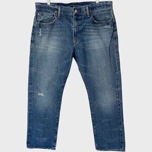 Ralph Lauren Denim & Supply Jeans Medium Wash Mens 36X30 Straight-Leg Distressed